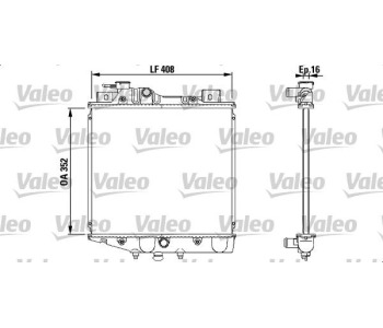 Радиатор, охлаждане на двигателя VALEO 731856 за DAIHATSU CHARADE III (G100, G101, G102) от 1987 до 1993