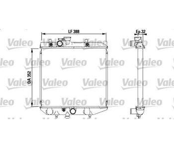 Радиатор, охлаждане на двигателя VALEO 731853 за DAIHATSU CHARADE III (G102) седан от 1987 до 1993