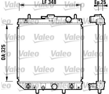 Радиатор, охлаждане на двигателя VALEO 734210 за DAIHATSU CHARADE IV (G203) седан от 1993 до 2001