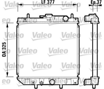 Радиатор, охлаждане на двигателя VALEO 731857 за DAIHATSU CHARADE IV (G203) седан от 1993 до 2001