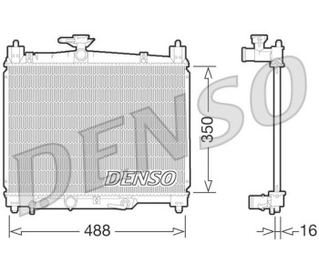 Радиатор, охлаждане на двигателя DENSO DRM50103 за DAIHATSU CHARADE от 2011 до 2013