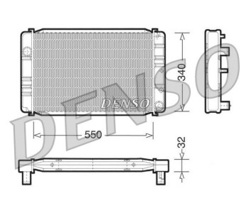 Радиатор, охлаждане на двигателя DENSO DRM35004 за DAIHATSU CUORE VII (L275, L285, L276) от 2006