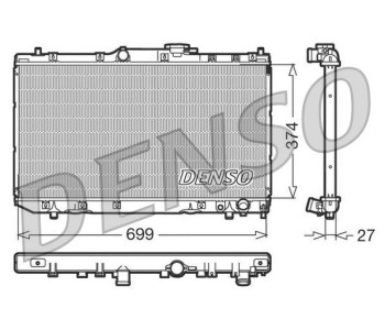Радиатор, охлаждане на двигателя DENSO DRM50050 за DAIHATSU SIRION (M3) от 2005