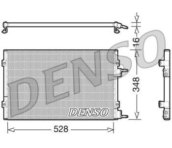 Кондензатор, климатизация DENSO DCN06005 за DODGE CARAVAN (RG) от 2000 до 2007