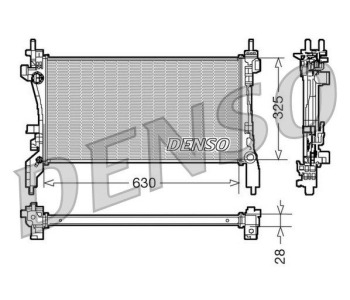 Радиатор, охлаждане на двигателя DENSO DRM09028 за FIAT MAREA (185) от 1996 до 2007