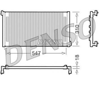 Кондензатор, климатизация DENSO DCN09013 за FIAT MAREA (185) от 1996 до 2007