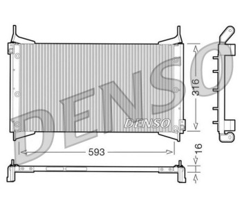 Кондензатор, климатизация DENSO DCN09014 за FIAT BRAVO I (182) от 1995 до 2001