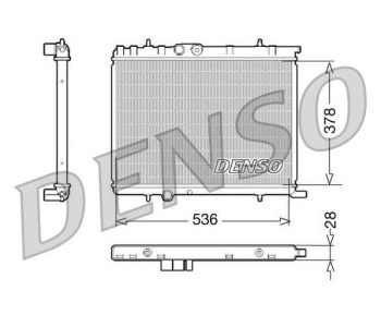 Радиатор, охлаждане на двигателя DENSO DRM09024 за FIAT MAREA (185) от 1996 до 2007