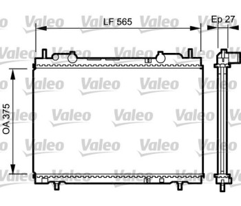 Радиатор, охлаждане на двигателя VALEO 731973 за FIAT BRAVO I (182) от 1995 до 2001