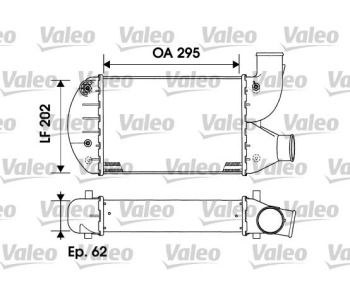 Интеркулер (охладител за въздуха на турбината) VALEO 817883 за FIAT MAREA (185) комби от 1996 до 2007
