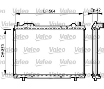 Радиатор, охлаждане на двигателя VALEO 734220 за FIAT MAREA (185) от 1996 до 2007