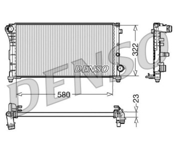 Радиатор, охлаждане на двигателя DENSO DRM09112 за FIAT DOBLO (263) платформа от 2010