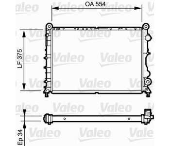 Радиатор, охлаждане на двигателя VALEO 730838 за LANCIA DEDRA (835) седан от 1989 до 1999