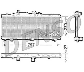 Радиатор, охлаждане на двигателя DENSO DRM09051 за FIAT CROMA (154) от 1985 до 1996