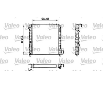 Радиатор, охлаждане на двигателя VALEO 811383 за FIAT CROMA (154) от 1985 до 1996