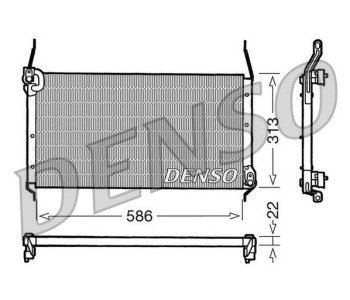 Кондензатор, климатизация DENSO DCN09030 за LANCIA THEMA (834) комби от 1987 до 1994