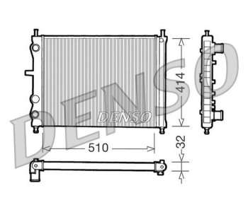 Радиатор, охлаждане на двигателя DENSO DRM09052 за FIAT CROMA (154) от 1985 до 1996