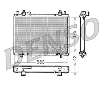 Радиатор, охлаждане на двигателя DENSO DRM09053 за FIAT CROMA (154) от 1985 до 1996