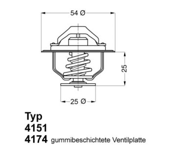 Термостат, охладителна течност BorgWarner (Wahler) 4151.79D