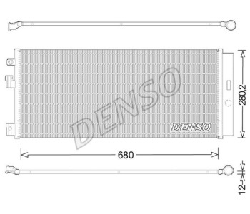 Кондензатор, климатизация DENSO DCN20028 за OPEL VECTRA C (Z02) седан от 2002 до 2009