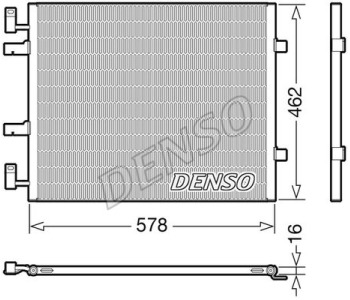 Кондензатор, климатизация DENSO DCN20045 за OPEL VECTRA C (Z02) седан от 2002 до 2009