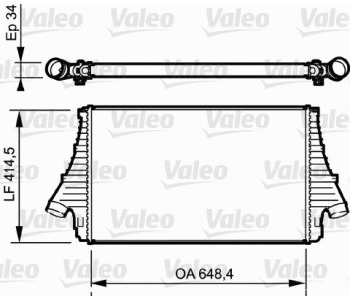 Интеркулер (охладител за въздуха на турбината) VALEO 818722 за OPEL VECTRA C (Z02) комби от 2003 до 2009