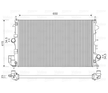 Радиатор, охлаждане на двигателя VALEO 734981 за FIAT CROMA (194) от 2005 до 2011