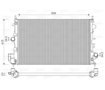 Радиатор, охлаждане на двигателя VALEO 734981 за OPEL VECTRA C SIGNUM (Z03) хечбек от 2003 до 2009