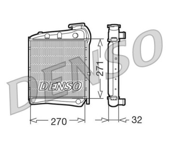 Топлообменник, отопление на вътрешното пространство DENSO DRR09071 за LANCIA MUSA (350) от 2004 до 2012