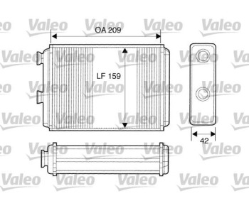 Топлообменник, отопление на вътрешното пространство VALEO 812280 за LANCIA YPSILON (840A) от 1995 до 2003