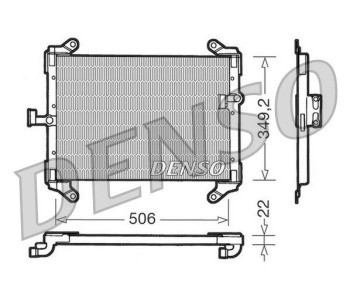 Кондензатор, климатизация DENSO DCN09070 за LANCIA YPSILON (843) от 2003 до 2011