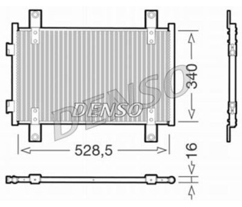 Кондензатор, климатизация DENSO DCN09071 за LANCIA MUSA (350) от 2004 до 2012