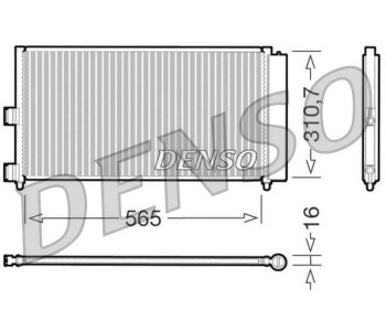 Кондензатор, климатизация DENSO DCN09072 за LANCIA MUSA (350) от 2004 до 2012