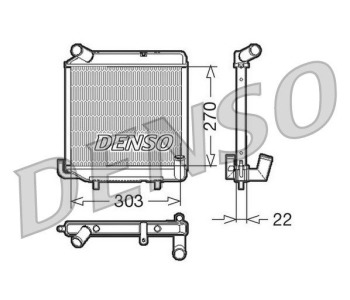 Топлообменник, отопление на вътрешното пространство DENSO DRR09070 за FIAT PUNTO (188) от 1999 до 2012