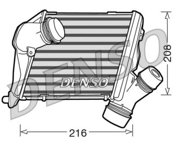 Интеркулер (охладител за въздуха на турбината) DENSO DIT09103 за FIAT DOBLO (263) платформа от 2010