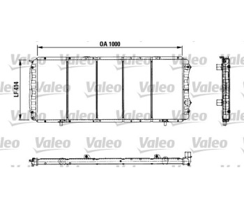 Радиатор, охлаждане на двигателя VALEO 730999 за PEUGEOT BOXER (ZCT_) платформа от 1994 до 2002