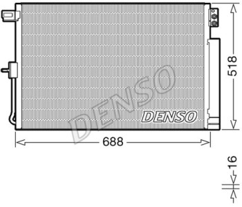 Кондензатор, климатизация DENSO DCN07001 за FIAT DUCATO (244) товарен от 2002 до 2006