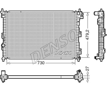Радиатор, охлаждане на двигателя DENSO DRM13011 за LANCIA YPSILON (843) от 2003 до 2011