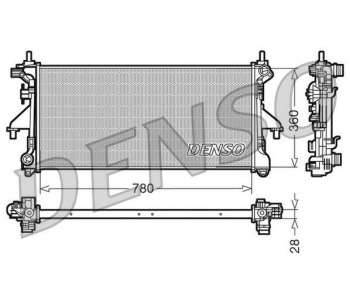 Радиатор, охлаждане на двигателя DENSO DRM09106 за LANCIA MUSA (350) от 2004 до 2012