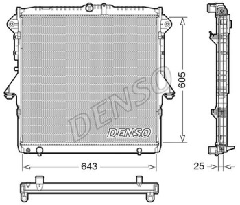 Радиатор, охлаждане на двигателя DENSO DRM13020 за LANCIA MUSA (350) от 2004 до 2012