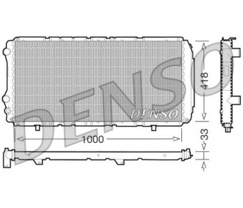 Радиатор, охлаждане на двигателя DENSO DRM09103 за FIAT PUNTO (188) van от 2000 до 2009