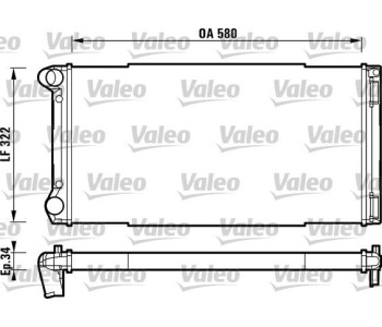 Радиатор, охлаждане на двигателя VALEO 732913 за LANCIA MUSA (350) от 2004 до 2012