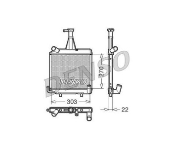 Топлообменник, отопление на вътрешното пространство DENSO DRR09050 за FIAT PALIO I (178BX) от 1996 до 2006