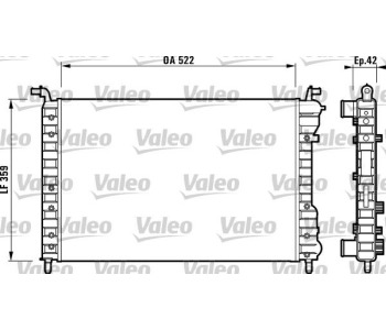 Радиатор, охлаждане на двигателя VALEO 732005 за FIAT PALIO I (178BX) от 1996 до 2006