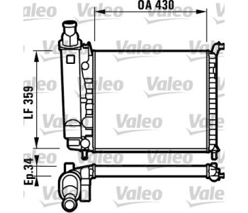 Радиатор, охлаждане на двигателя VALEO 732004 за FIAT PALIO I (178BX) от 1996 до 2006