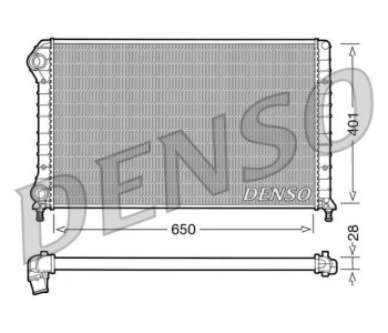 Радиатор, охлаждане на двигателя DENSO DRM09096 за FIAT PALIO I (178BX) от 1996 до 2006