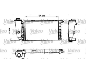 Радиатор, охлаждане на двигателя VALEO 816707 за FIAT PANDA (141) от 1980 до 2004