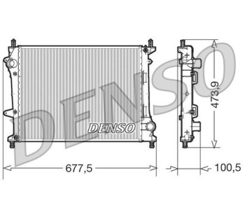 Радиатор, охлаждане на двигателя DENSO DRM09082 за FIAT PANDA (141) от 1980 до 2004