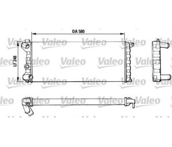 Радиатор, охлаждане на двигателя VALEO 811392 за LANCIA Y10 (156) от 1985 до 1995