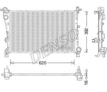 Радиатор, охлаждане на двигателя DENSO DRM09089 за FIAT PANDA (169) от 2003 до 2012